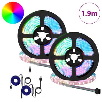 LED Streifen 4 pcs Schwarz und Transparent 95 x 0,8 x 0,3 cm