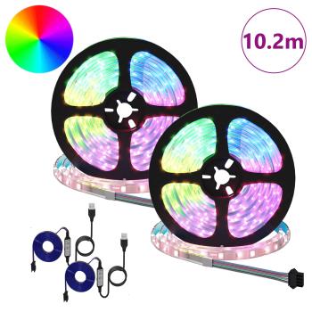 LED Streifen 4 pcs Schwarz und Transparent 510 x 0,8 x 0,3 cm