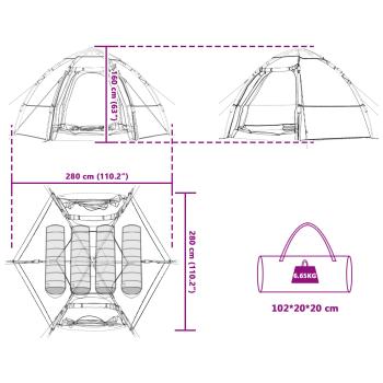 Sofort Zelt Grau und Orange 280 x 280 x 160 cm Stahl