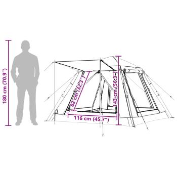 Sofort-Zelt mit Regenhaube für 3 Personen, schnell abnehmbar
