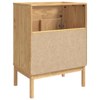 Waschbeckenschrank mit Regal FLORO Wachsbraun 60 x 40 x 80 cm