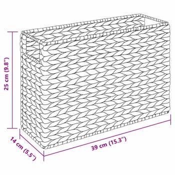 Zeitschriftenkörbe 2 pcs Natur 39 x 14 x 25 cm Wasserhyazinthe