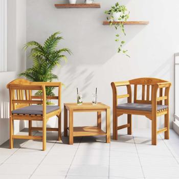 ARDEBO.de - Bank Natürlicher Ölfinish 68,5 x 46 x 82,5 cm Massivholz Akazie