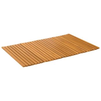 Badematte Uni Braun 80 x 50 cm Holz