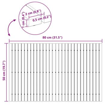 Badematte Uni Braun 80 x 50 cm Holz