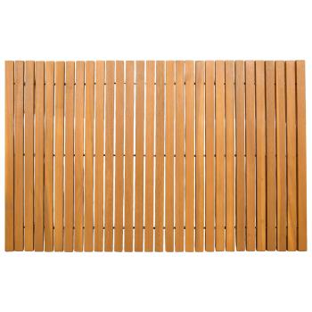 Badematte Uni Braun 80 x 50 cm Holz