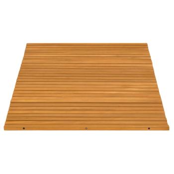 Badematte Uni Braun 80 x 50 cm Holz