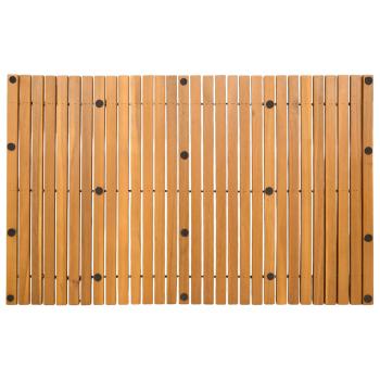 Badematte Uni Braun 80 x 50 cm Holz