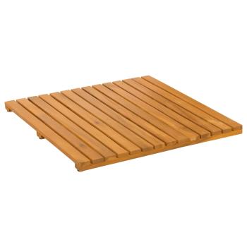 Badematte 2 stk. Natur 50 x 50 cm Massivholz Akazie