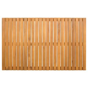ARDEBO.de - Badematte Uni Braun 80 x 50 cm Holz