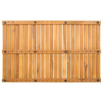 Badematte Uni Braun 80 x 50 cm Holz