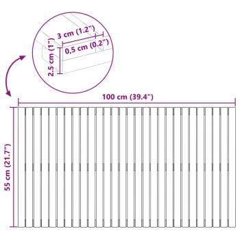 Badematte Uni Braun 100 x 55 cm Holz