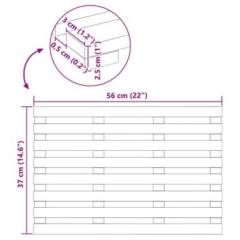 Badematte Uni Braun 100 x 53 cm Holz