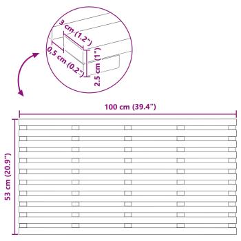 Badematte Uni Braun 100 x 53 cm Holz
