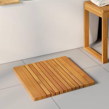 ARDEBO.de - Badematte Uni Braun 59 x 40 cm Holz