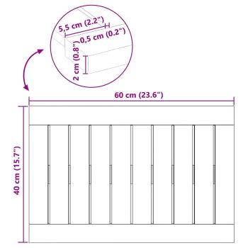 Badematte Uni Braun 60 x 40 cm Holz