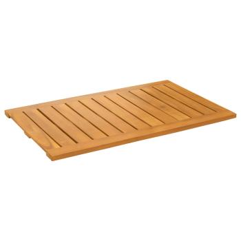 Badematte Uni Braun 80 x 50 cm Holz