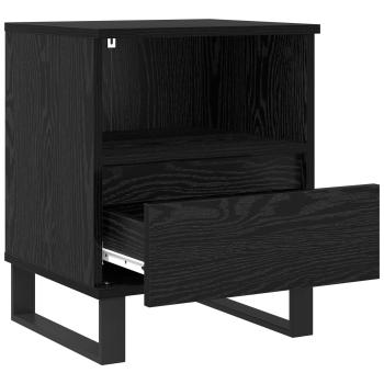 Bettschrank Schwarz Eichen-Optik 40 x 35 x 50 cm Holzwerkstoff