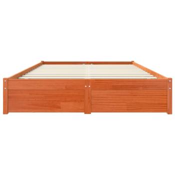 Bettrahmen Wachsbraun 140 x 200 cm Massivholz Kiefer