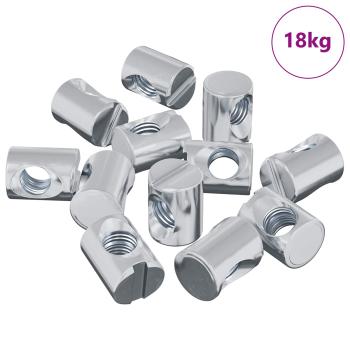 ARDEBO.de - Möbelzylinder-Mutter 3462 pcs Zink-beschichtet M6 x 13 mm Eisen
