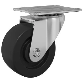 Drehrolle 2 pcs Silber 60 x 60 x 50 mm Eisen und Nylon