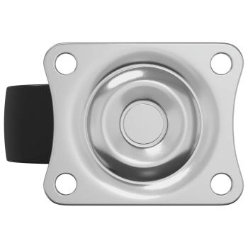 Drehrolle 2 pcs Silber 60 x 60 x 50 mm Eisen und Nylon