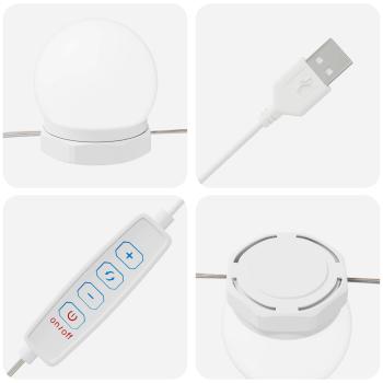 Spiegelleuchten 12 pcs Weiß 4,5 x 4,5 x 4,8 cm Kunststoff