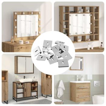 ARDEBO.de - Spiegel Halterungsbracket 340 pcs Nickel 35 x 30 x 8,3 mm Stahl