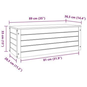 Aufbewahrungsbox mit Speicher Wachsbraun 89 x 36,5 x 33 cm