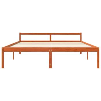 Bettrahmen Wachsbraun 180 x 200 cm Massives Kiefernholz