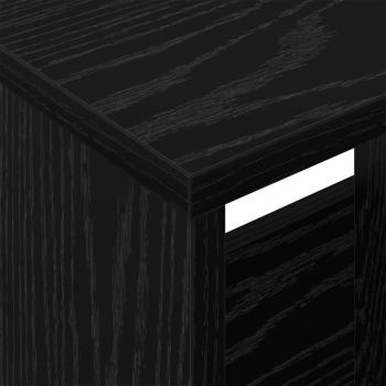 Magazinregal Schwarz Eichen-Optik 102 x 30 x 45 cm