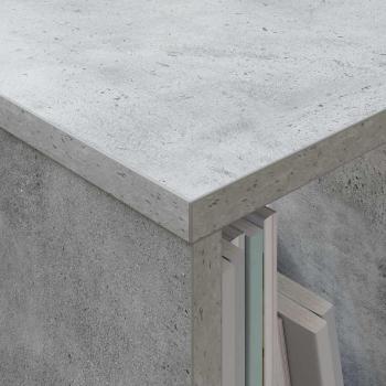 Magazinregal Beton Grau 102 x 30 x 45 cm