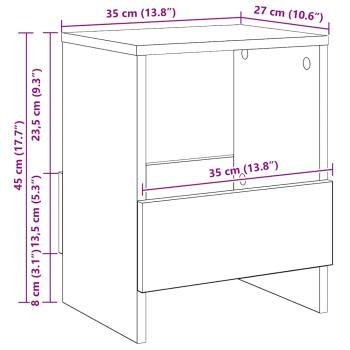 Magazinregal Beton Grau 35 x 30 x 45 cm