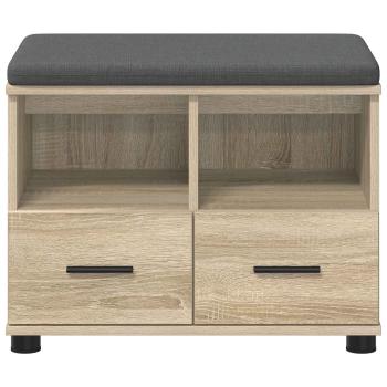 Flurbank mit Kissen mit Schubladen Sonoma-Eiche 60 x 38 x 46 cm