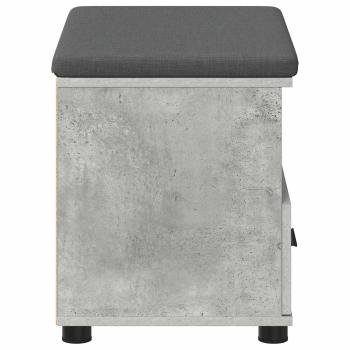 Flurbank Beton Grau 60 x 38 x 46 cm Spanplatte und Polsterstoff