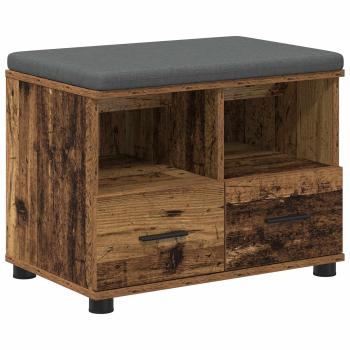 Flurbank Altholz 60 x 38 x 46 cm Spanplatte und Polsterstoff