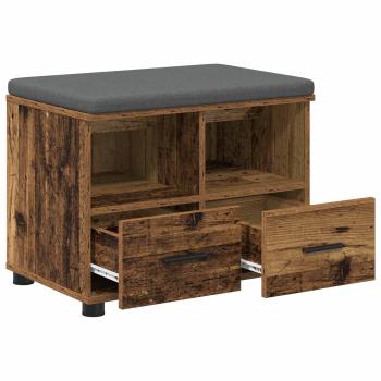 Flurbank Altholz 60 x 38 x 46 cm Spanplatte und Polsterstoff