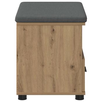 Flurbank mit Kissen mit Speicher Artisan-Eiche 60 x 38 x 46 cm