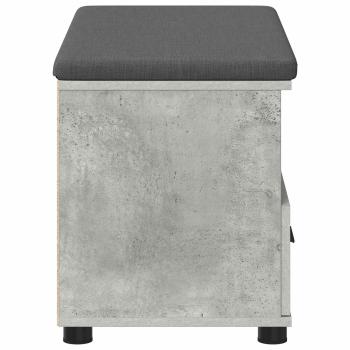 Flurbank Beton Grau 80 x 38 x 46 cm Spanplatte und Polsterstoff