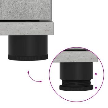 Flurbank Beton Grau 80 x 38 x 46 cm Spanplatte und Polsterstoff