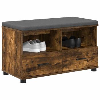 Flurbank mit Kissen Geräucherte Eiche 80 x 38 x 46 cm