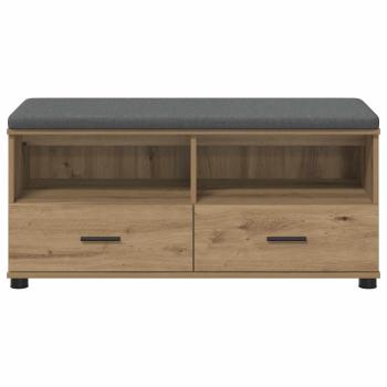 Flurbank mit Kissen mit Speicher Artisan-Eiche 100 x 38 x 46 cm