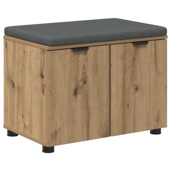 Flurbank mit Kissen mit Speicher Artisan-Eiche 60 x 38 x 46 cm