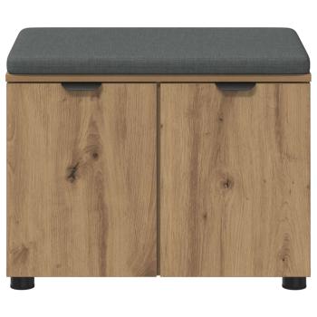 Flurbank mit Kissen mit Speicher Artisan-Eiche 60 x 38 x 46 cm