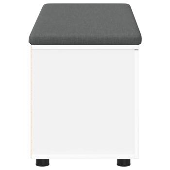 Flurbank mit Kissen mit Speicher mit Tür Weiß 100 x 38 x 46 cm