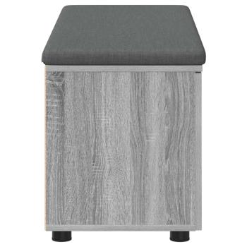 Flurbank mit Kissen mit Speicher Graues Sonoma 100 x 38 x 46 cm
