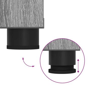 Flurbank mit Kissen Uni Graues Sonoma 60 x 38 x 46 cm