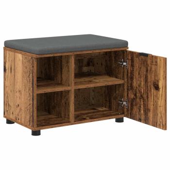 Flurbank mit Kissen Uni Altholz 60 x 38 x 46 cm