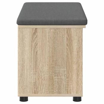 Flurbank mit Kissen Uni Sonoma-Eiche 80 x 38 x 46 cm