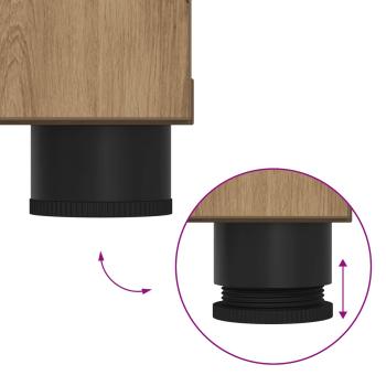 Flurbank mit Kissen Uni Artisan-Eiche 80 x 38 x 46 cm